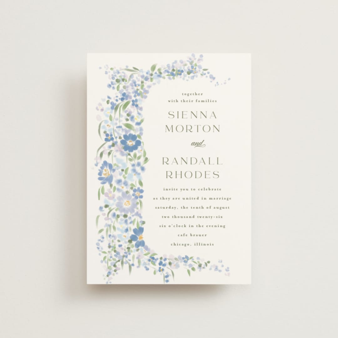 "Meander" - Wedding Invitations in Lilac by Angela Marzuki - Front