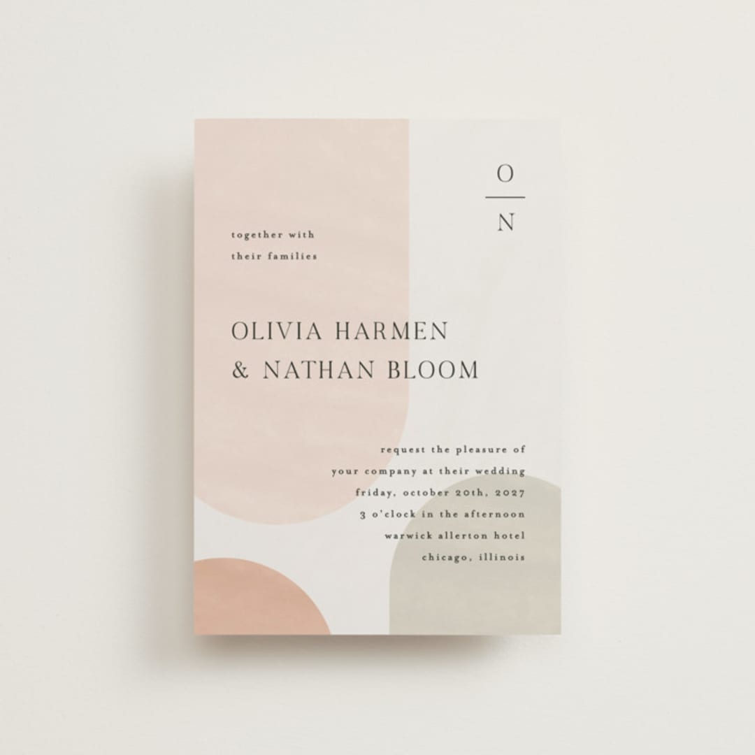 "Curves" - Wedding Invitations in Cafe by Pixel and Hank - Front