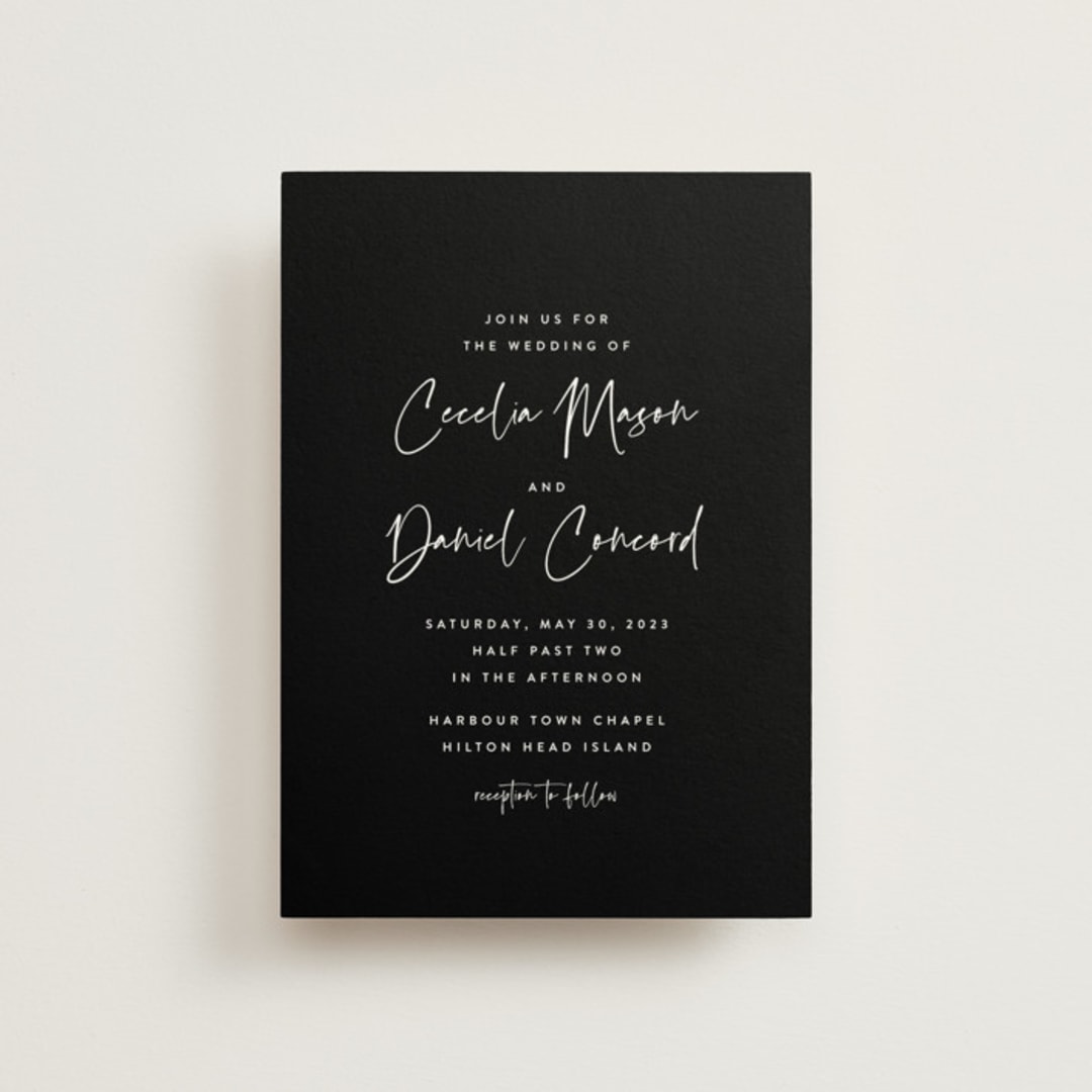 "In this together" - Wedding Invitations in Black Tie by Lea Delaveris - Front
