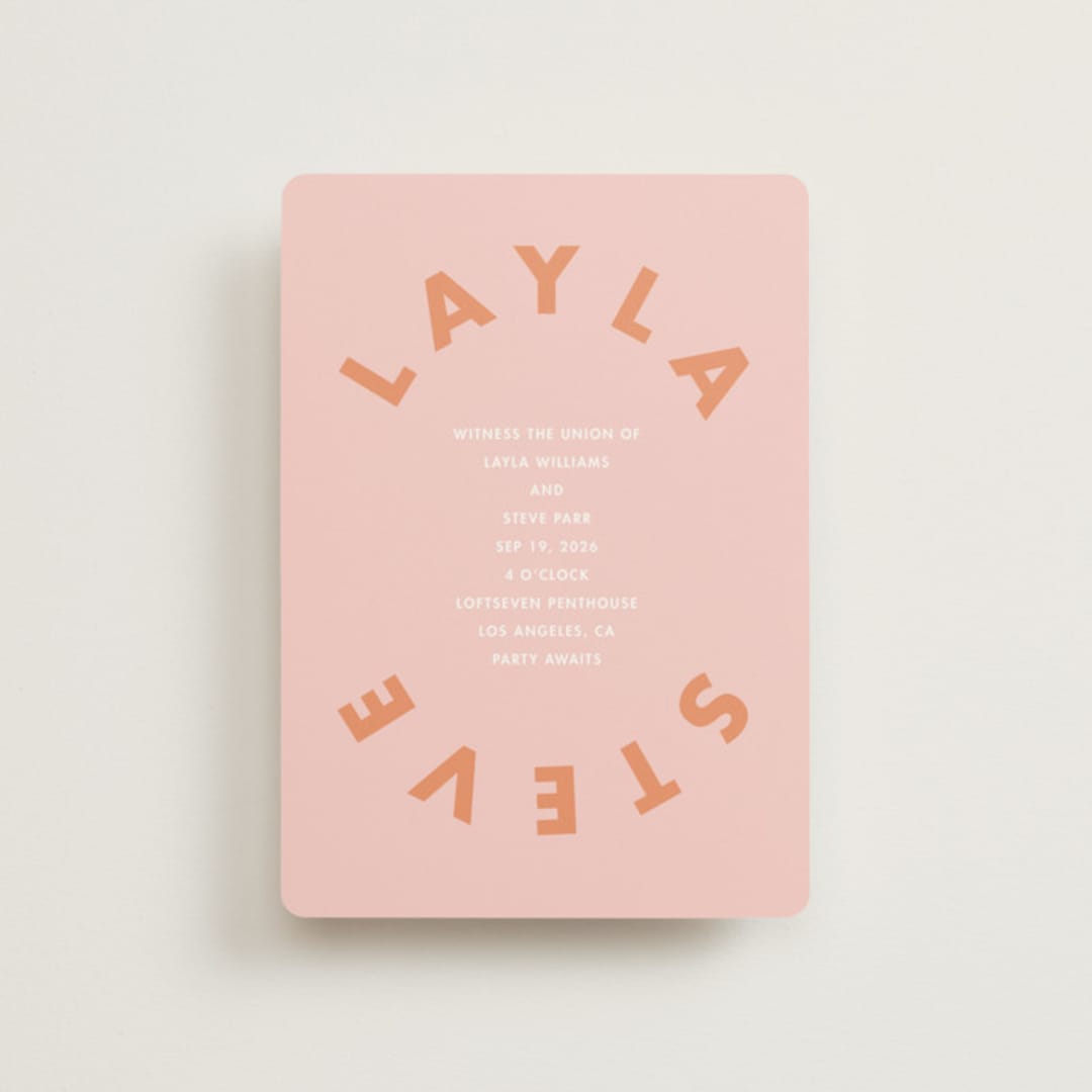 "Bubblegum" - Wedding Invitations in Candy by Catherine Culvenor - Front