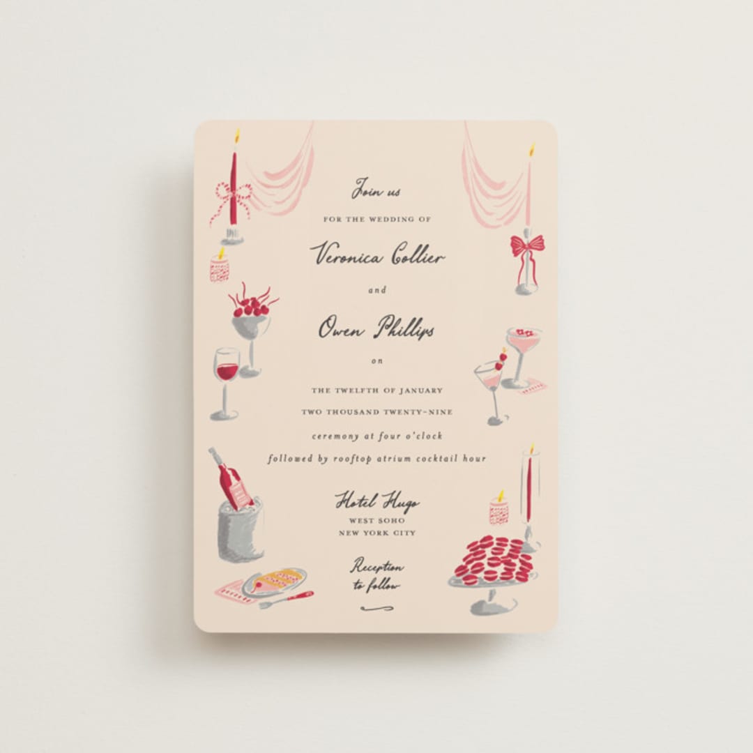 "Velvet Cherry" - Wedding Invitations in Cherry by Sarah Rosenthal - Front