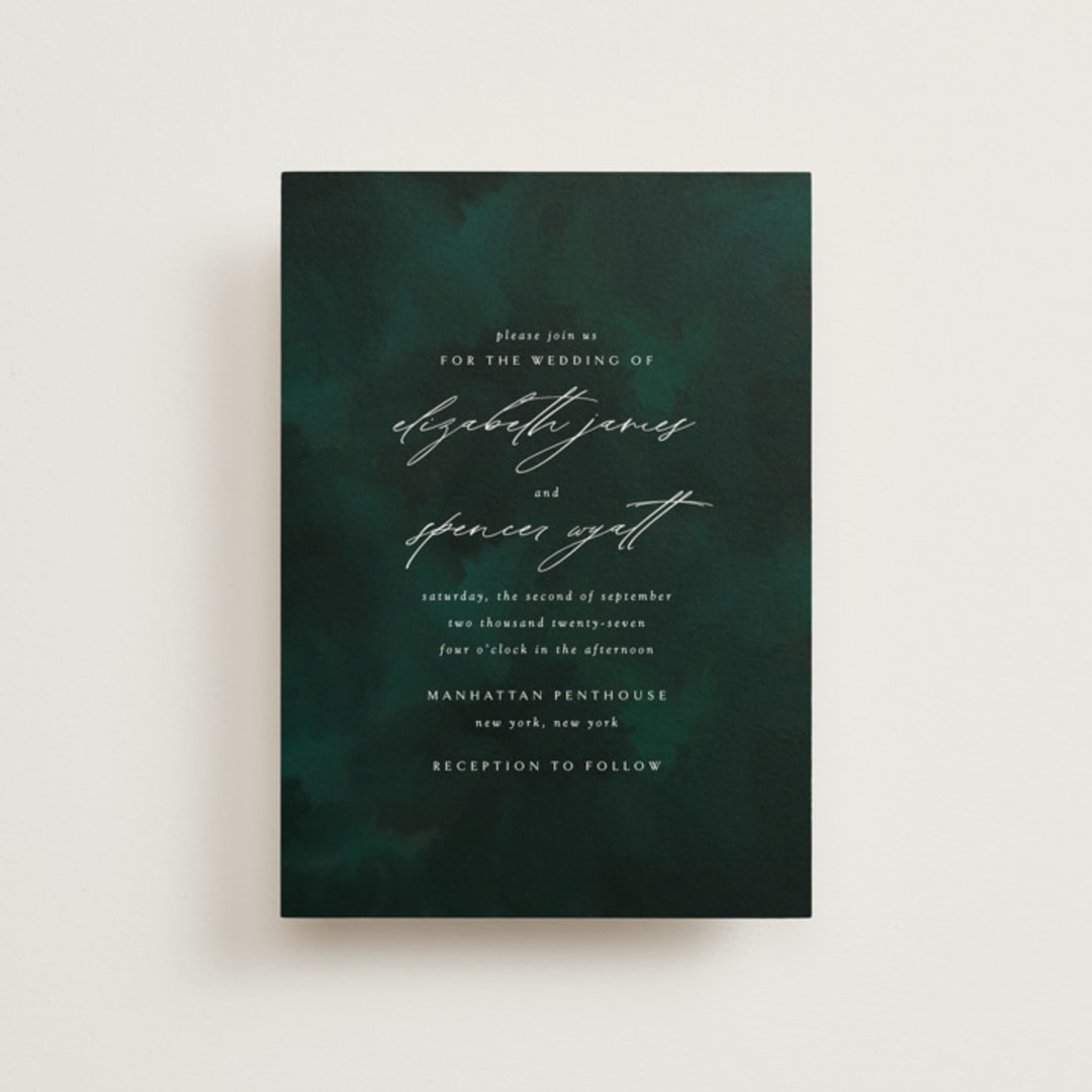 "emerald" - Wedding Invitations in Emerald by Andrea Cernin - Front