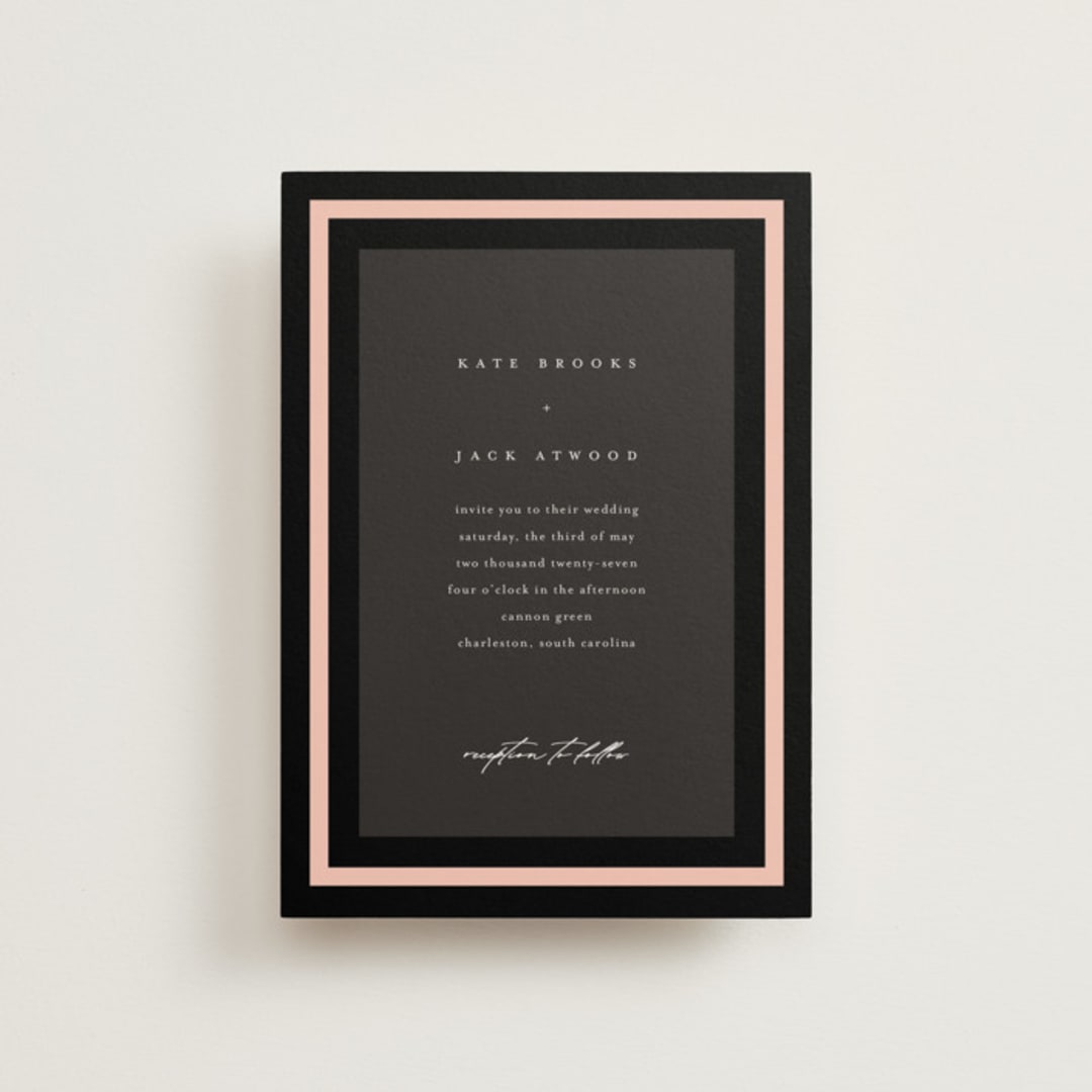"Elance" - Wedding Invitations in Onyx by Eric Clegg - Front