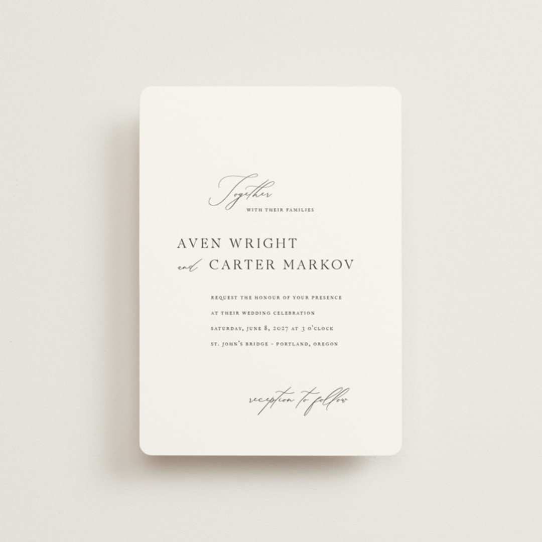 "Storybook" - Wedding Invitations in Ink by Jennifer Postorino - Front
