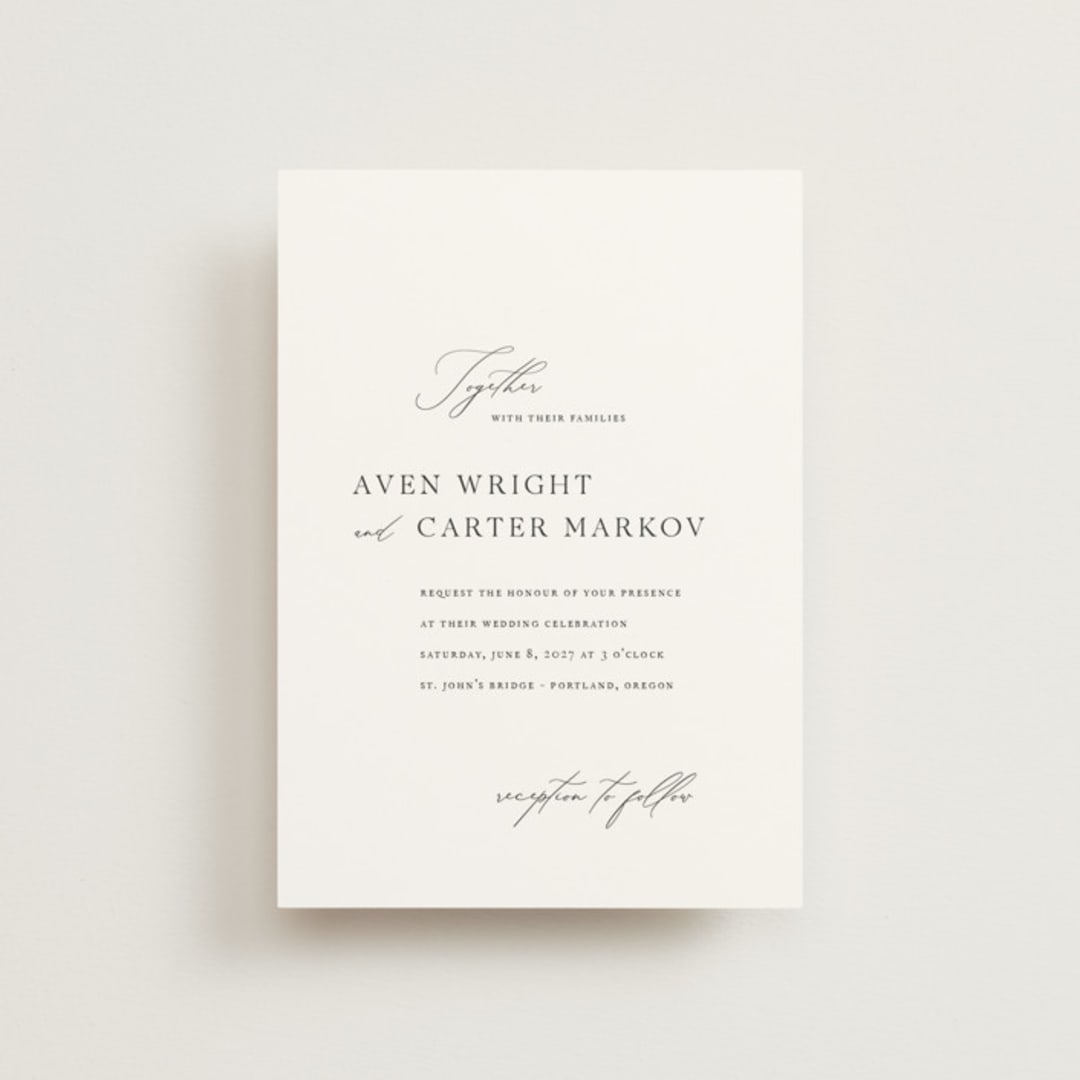 "Storybook" - Wedding Invitations in Ink by Jennifer Postorino - Front