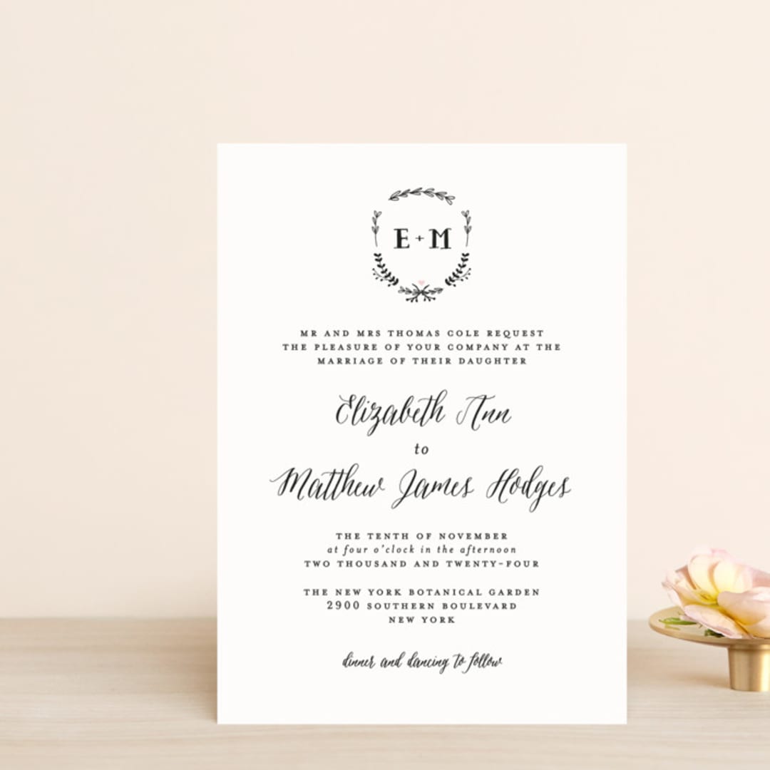 "Always" - Wedding Invitations in Blush by Susan Brown - Front