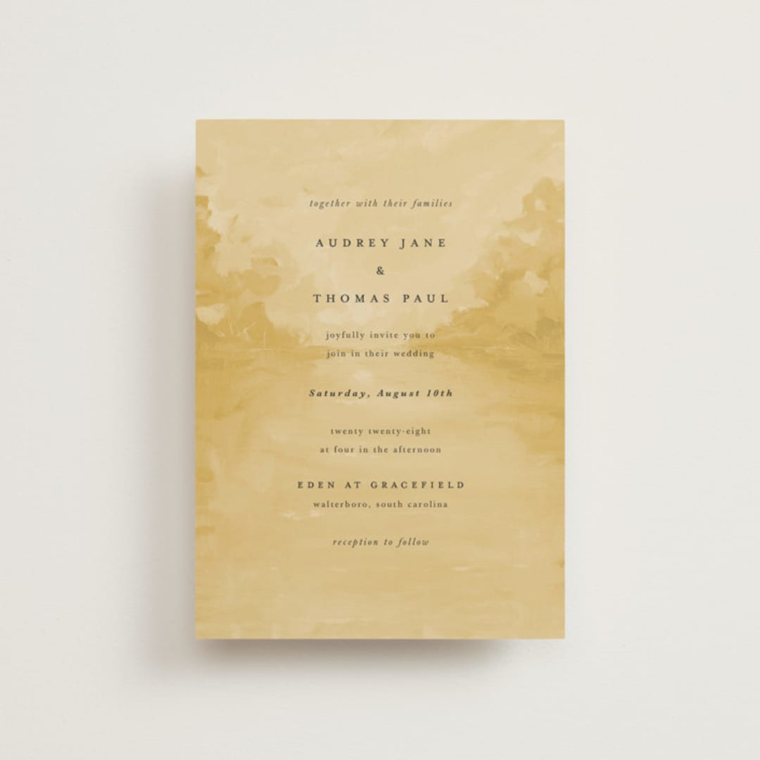 "Silhouette" - Wedding Invitations in Sunrise by Lindsay Megahed - Front