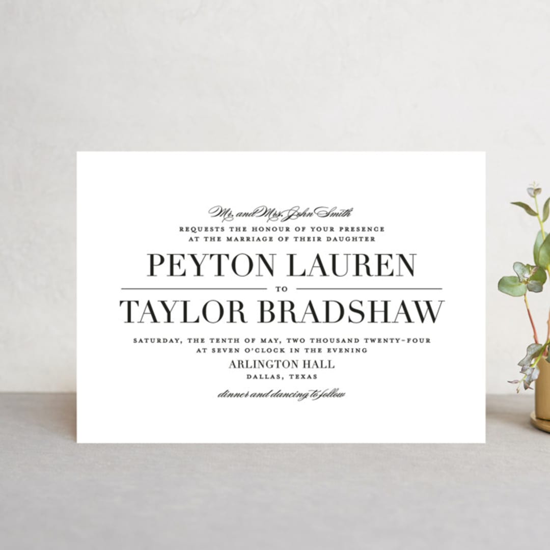 "Classic" - Wedding Invitations in Tuxedo by Lauren Chism - Front