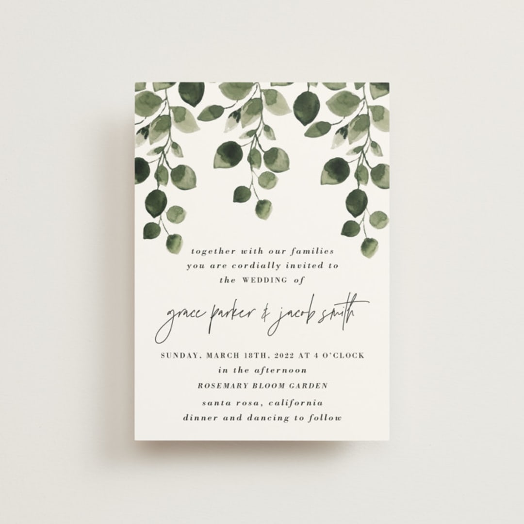 "green rush" - Wedding Invitations in Snow by Anupama - Front