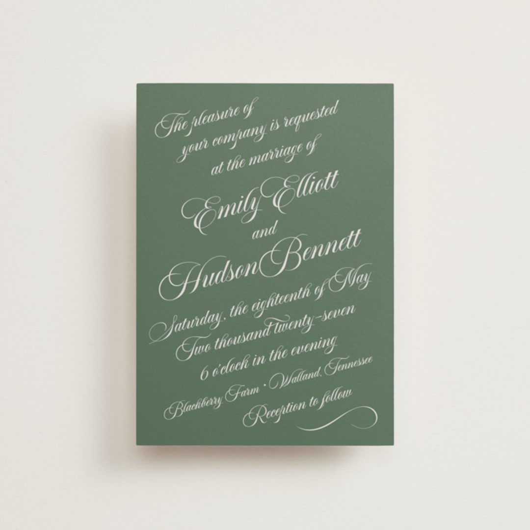 "Enchanted" - Wedding Invitations in Garden by Alston Foster - Front