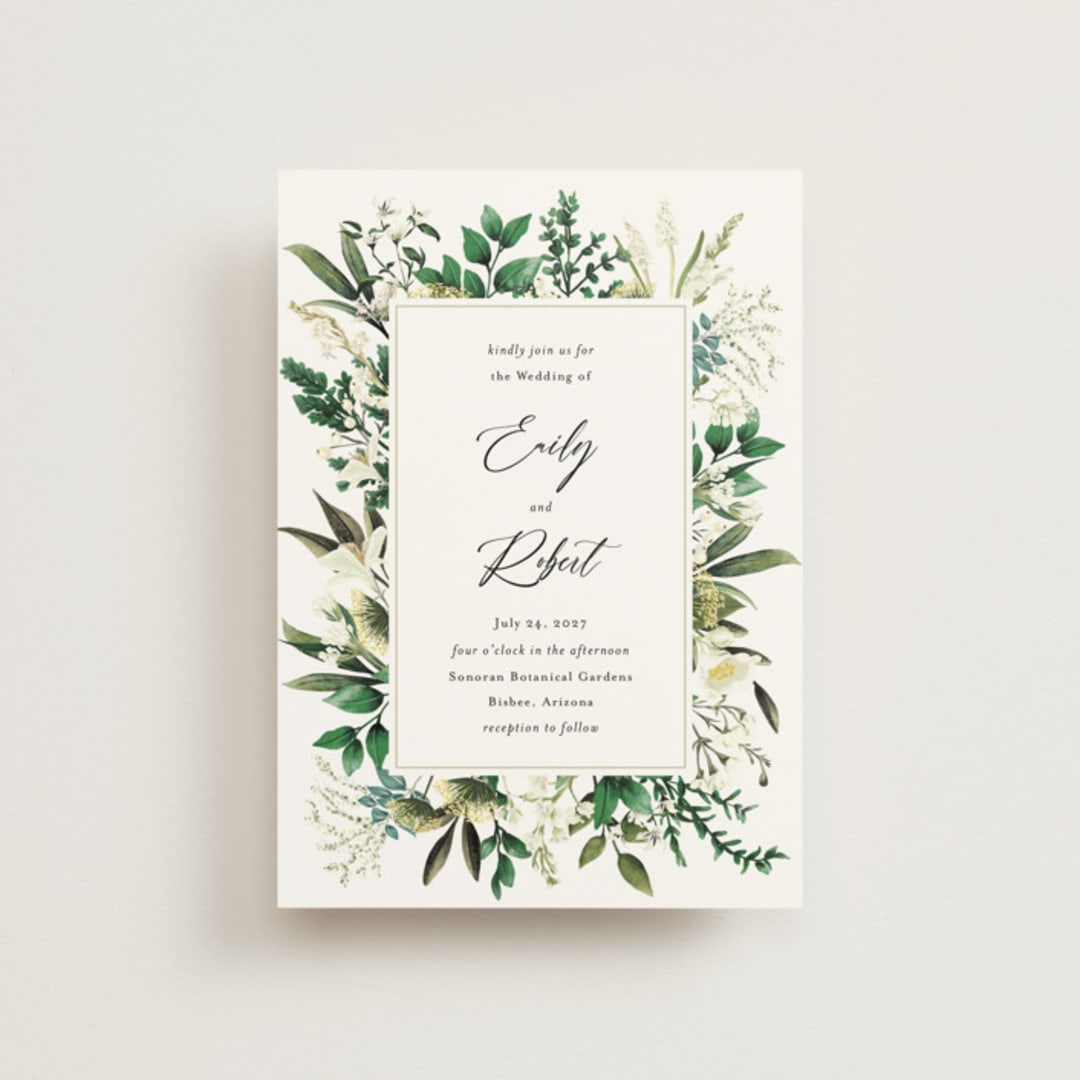 "Fresh Classic" - Wedding Invitations in Porcelain by Susan Moyal - Front