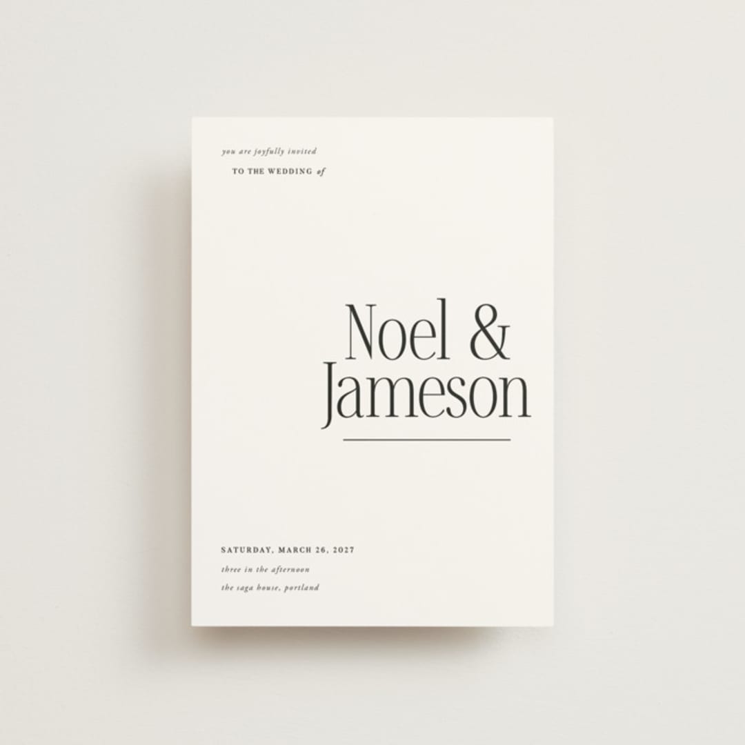 "Modern Space" - Wedding Invitations in Cloud by Ashlee Townsend - Front