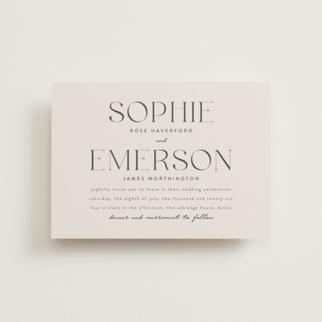 "classic names" - Wedding Invitations in Ivory by Susan Asbill - Front
