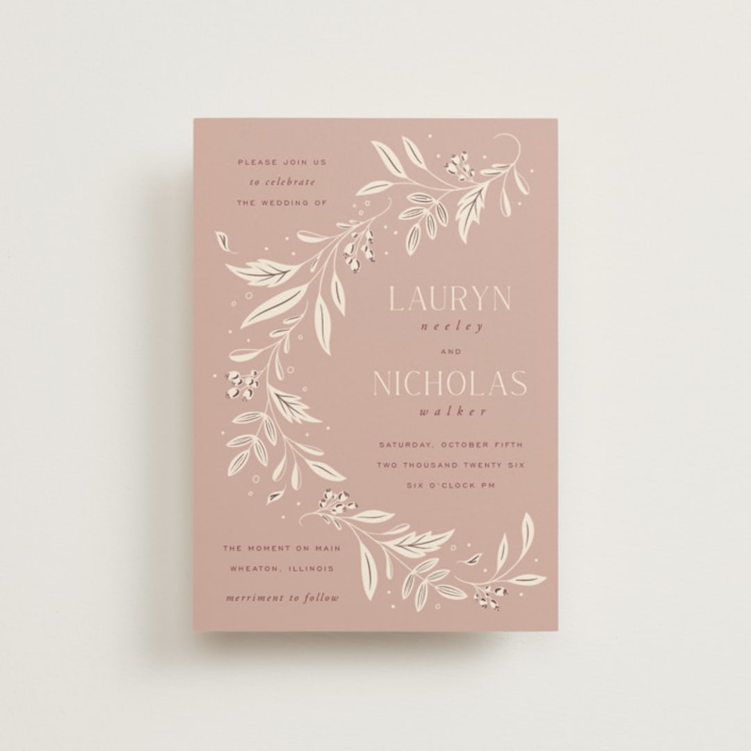 "Moment" - Wedding Invitations in Rose by Erin German - Front