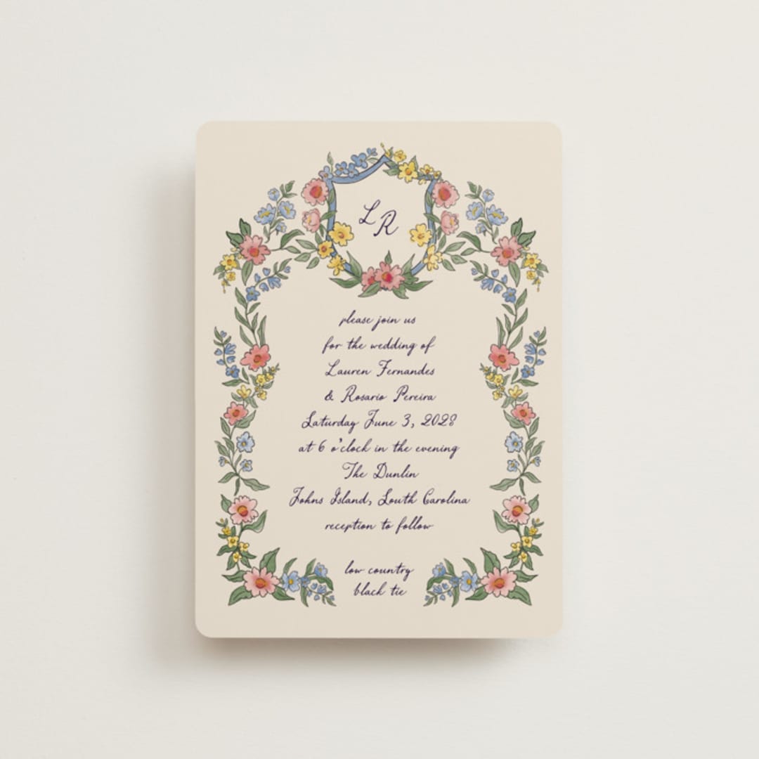 "A wedding in Low Country" - Wedding Invitations in Cornflower by Chris Griffith - Front