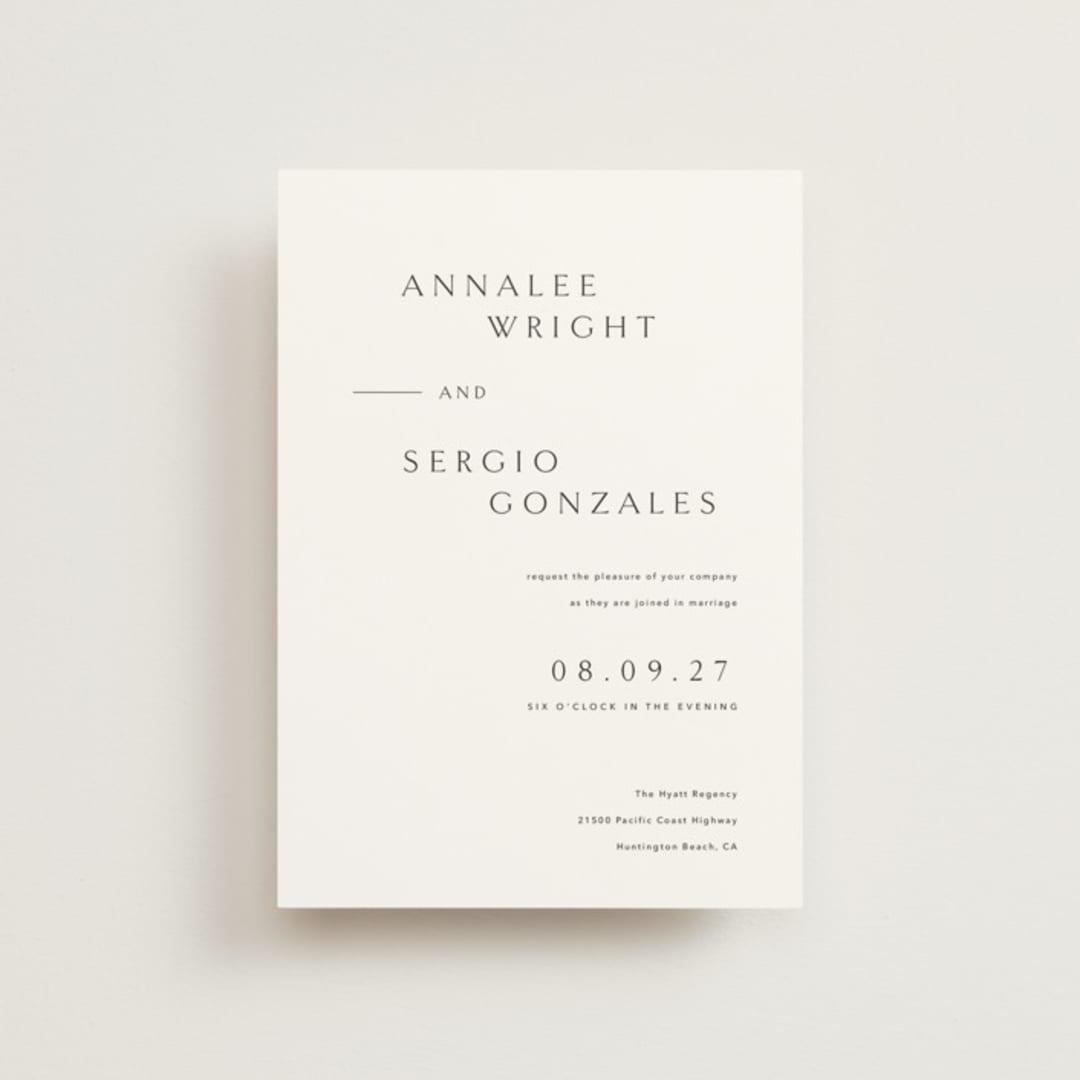 "Rhythmic" - Wedding Invitations in Simply White by Jennifer Postorino - Front