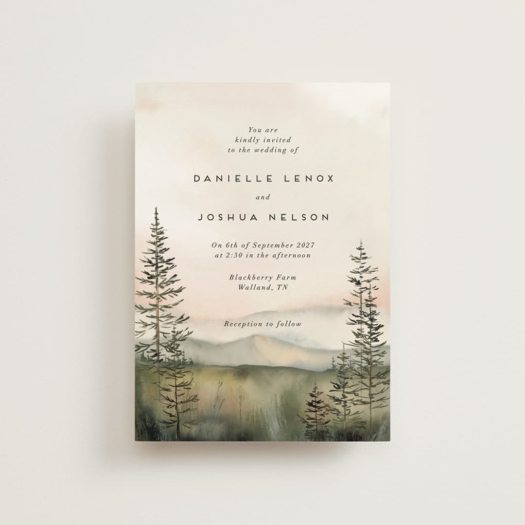 "Every Single Dawn With You" - Wedding Invitations in Forest by Petra Kern - Front