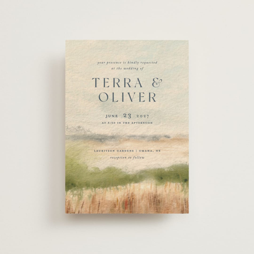 "Bluestem Fields" - Wedding Invitations in Meadow by Holly Whitcomb - Front