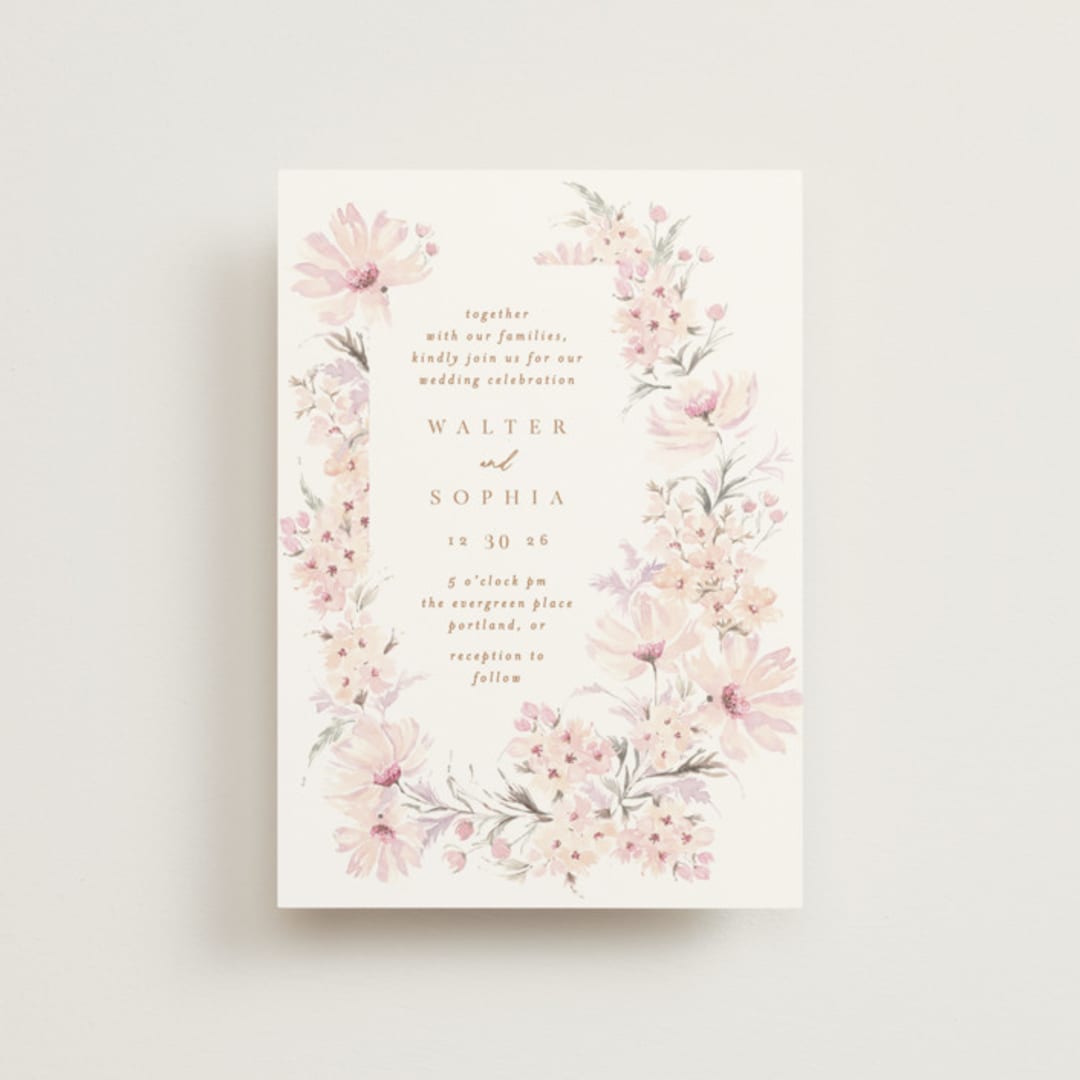 "kosmos" - Wedding Invitations in Cotton Candy by Phrosné Barwood - Front