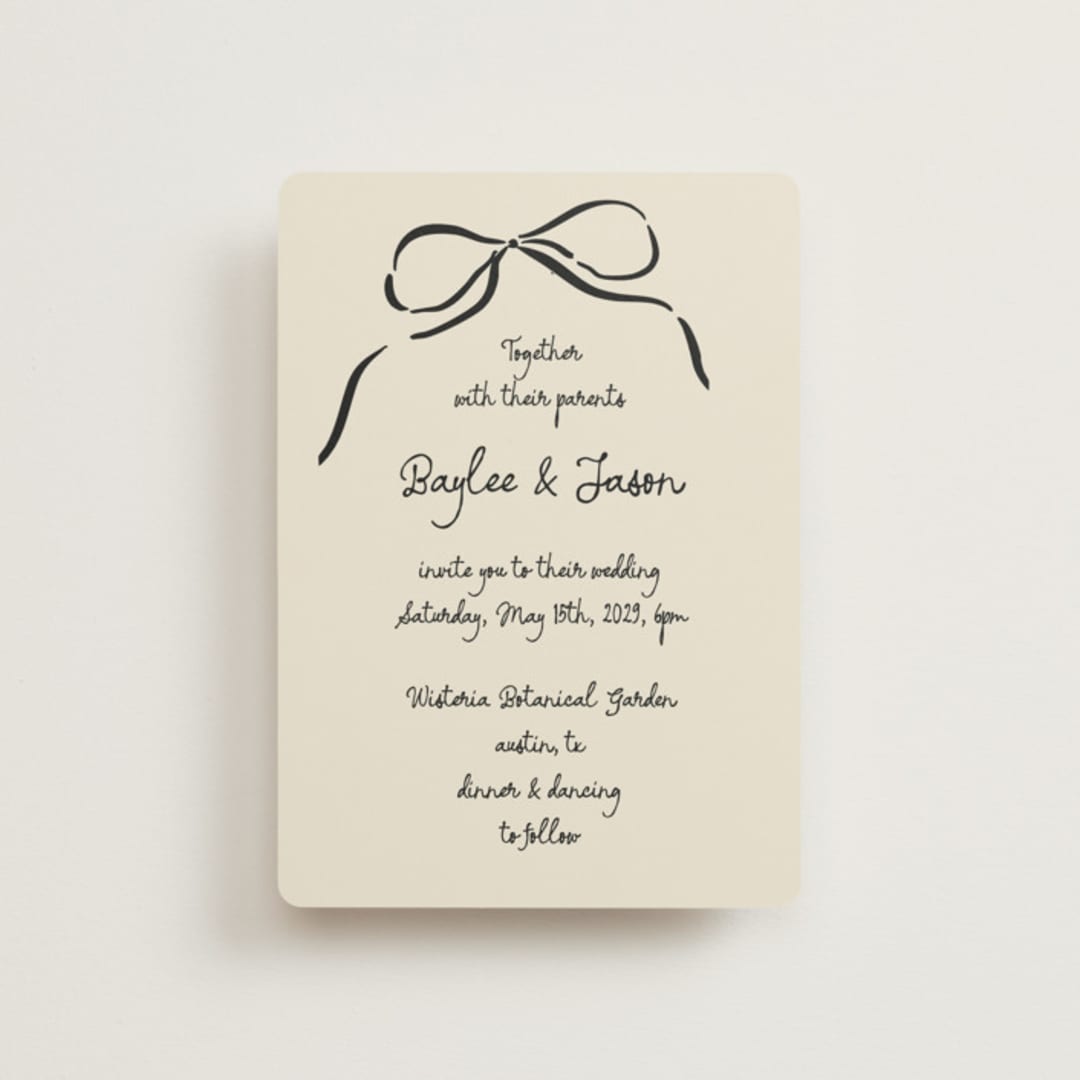 "Inkwoven" - Wedding Invitations in Tuxedo by Jelena Vuletic - Front