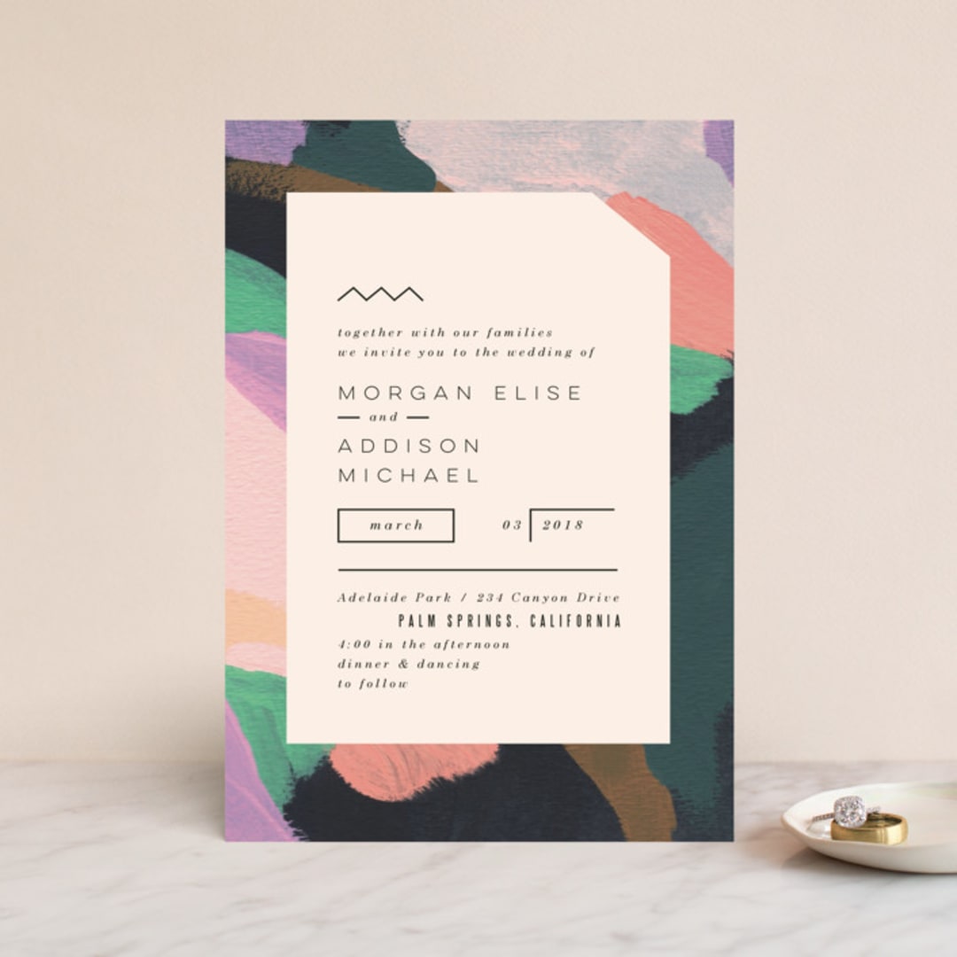 "adagio" - Wedding Invitations in Lilac by Meg Gleason - Front