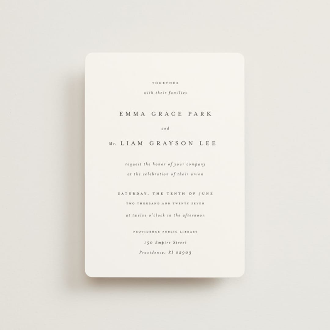 "A Thousand Years" - Wedding Invitations in Classic White by Design Lotus - Front