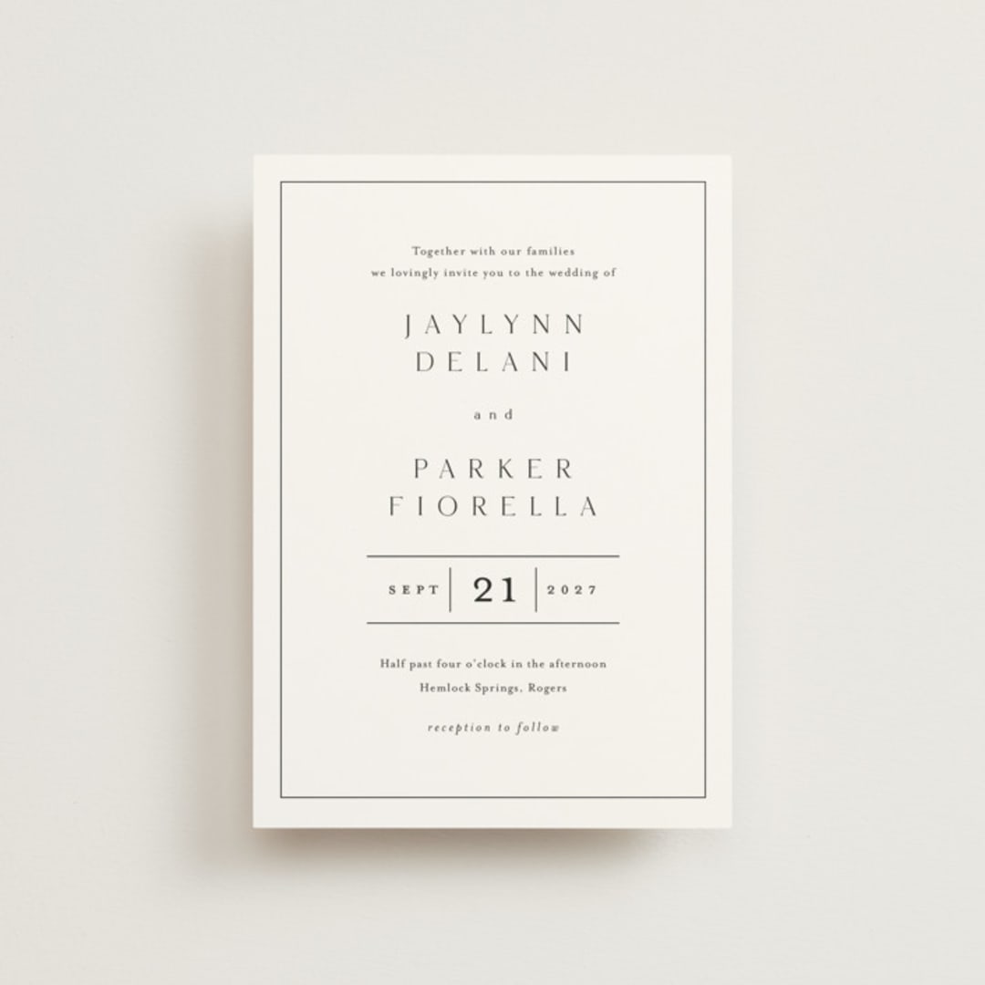 "Warm affection" - Wedding Invitations in Cotton by Stacey Meacham - Front