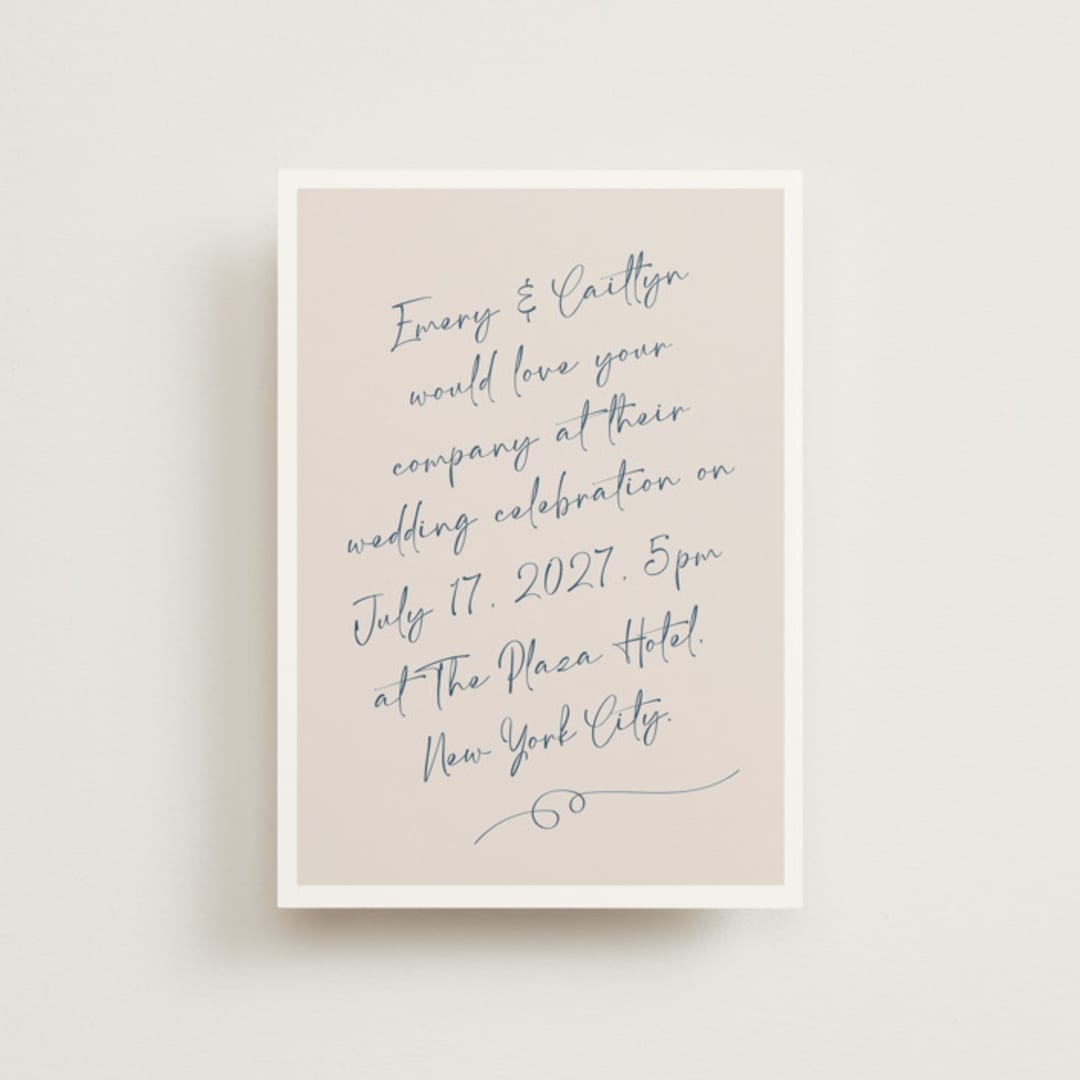 "Ink scribble" - Wedding Invitations in Champagne by Adelyn T. - Front