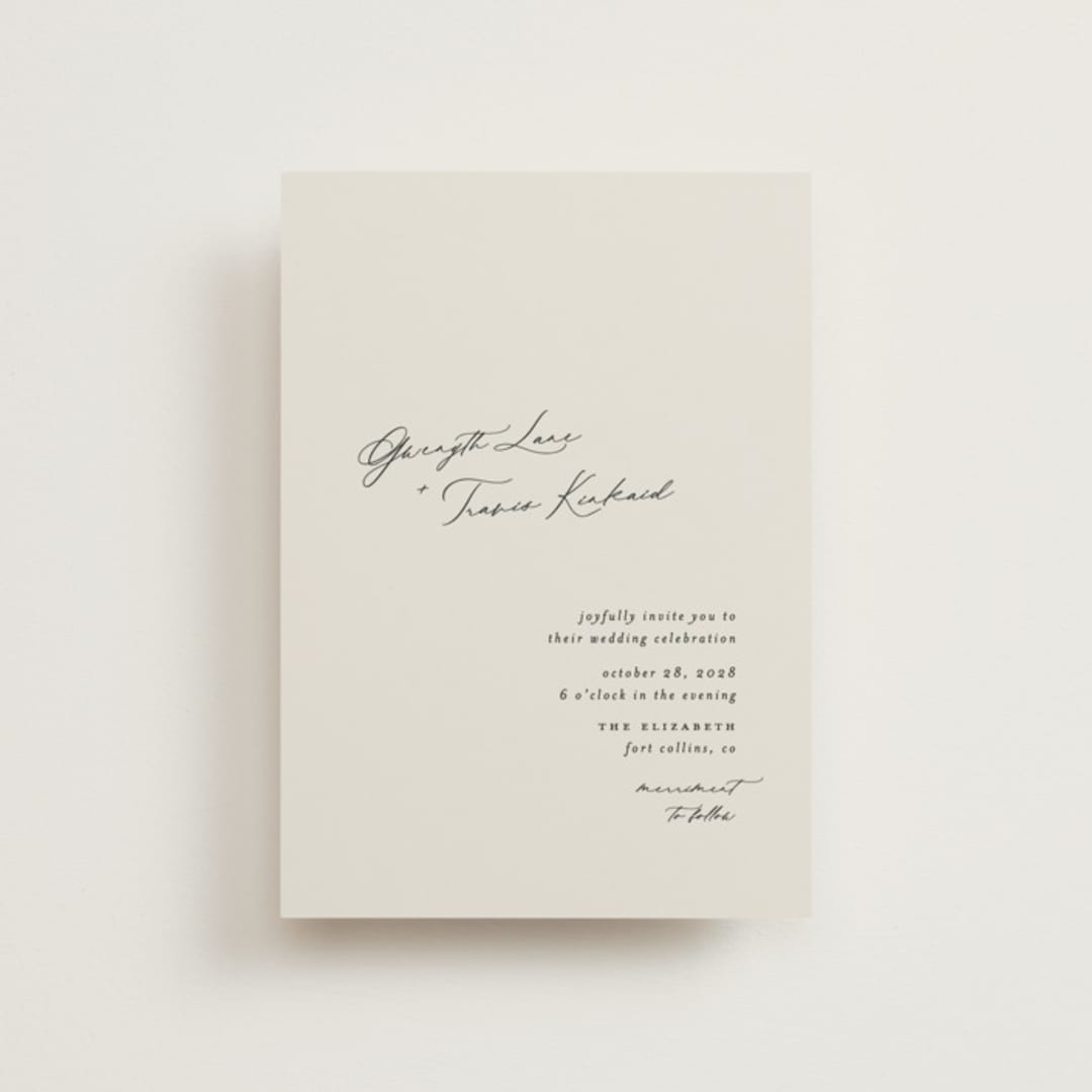 "kinkaid" - Wedding Invitations in Ivory by Carolyn Nicks - Front