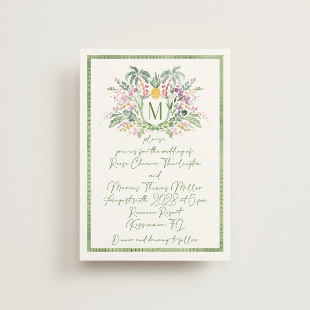 "Tropical Dreams" - Wedding Invitations in Jungle by Petra Kern - Front