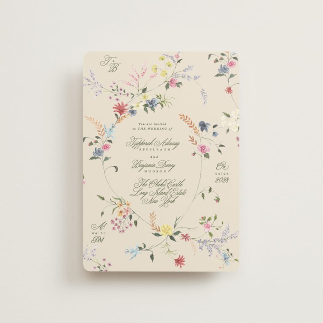 "whimsey floral" - Wedding Invitations in English Garden by Phrosné Barwood - Front