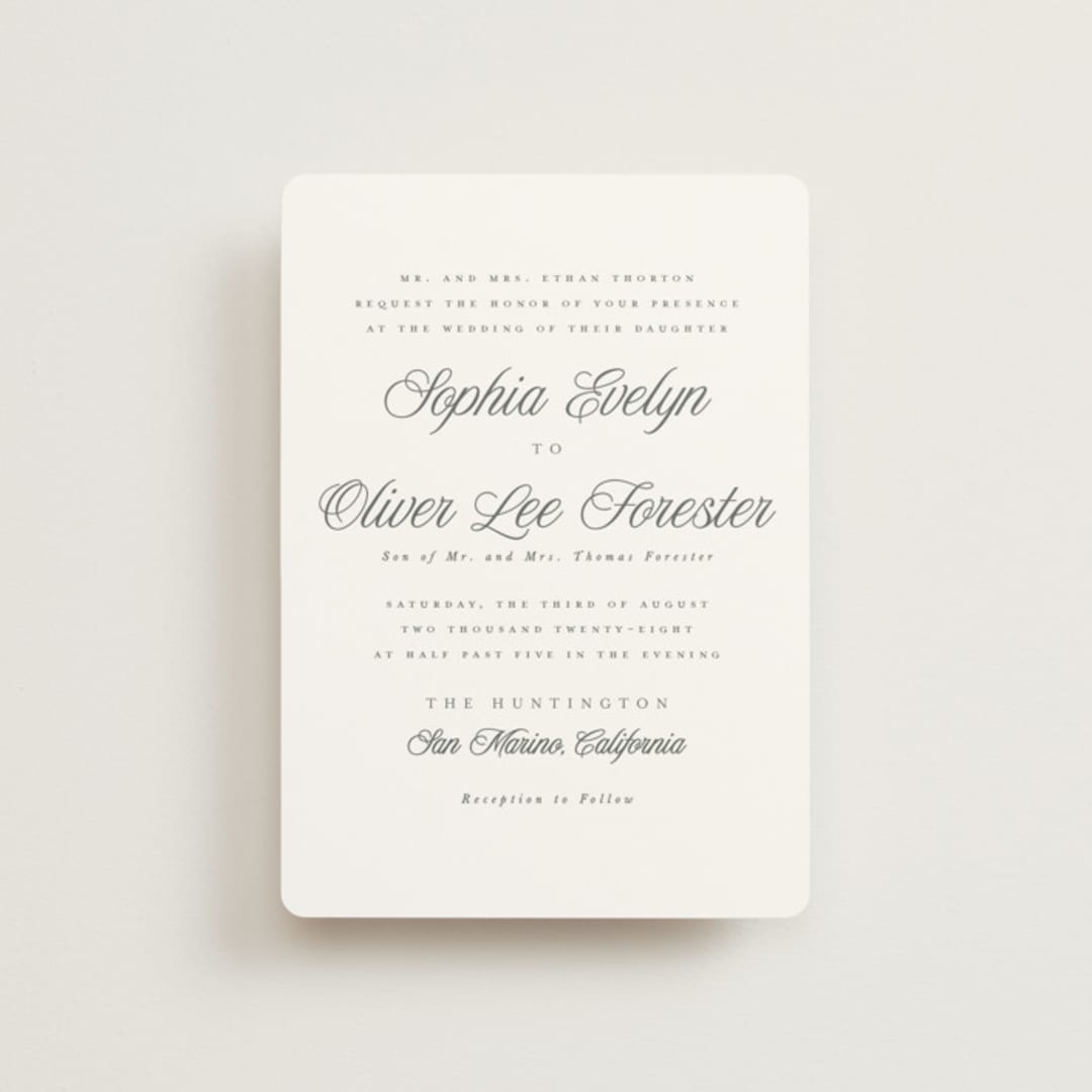 "Beautiful Day" - Wedding Invitations in Graphite by Leah Bisch - Front