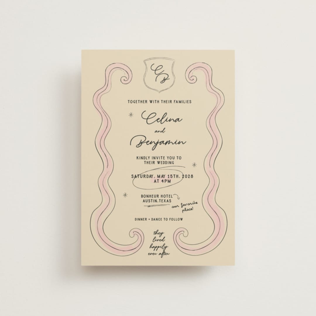"Modern Fairy Tale" - Wedding Invitations in Linen by Helena Vitto - Front