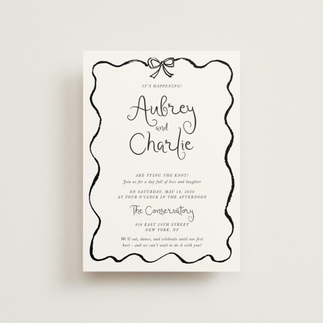 "quirky fun" - Wedding Invitations in Tuxedo by Cass Loh - Front