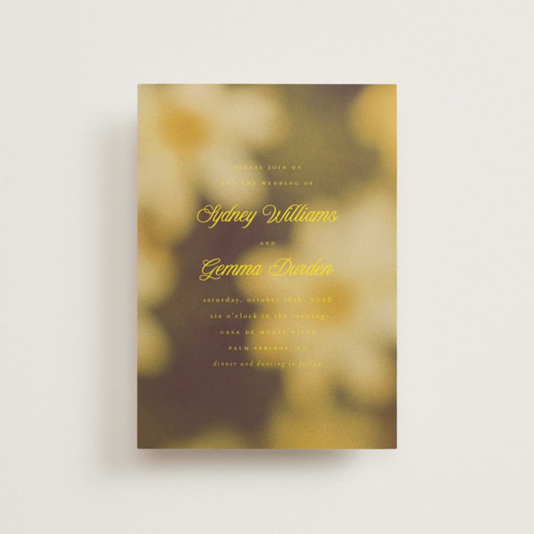 "Bloom" - Wedding Invitations in Caribbean Citrus by Morgan Kendall - Front