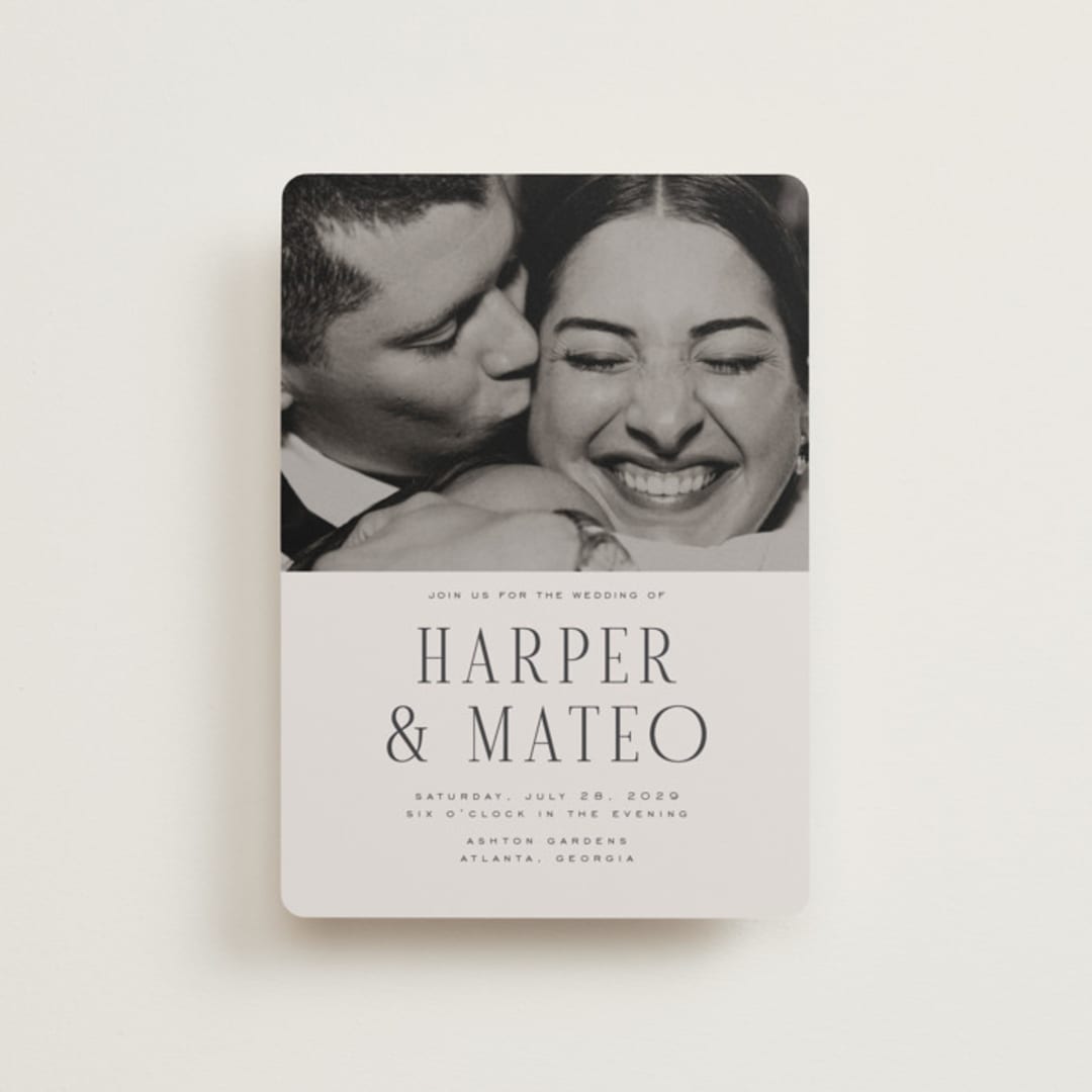 "Close-up" - Wedding Invitations in Sandstone by Nicole Walsh - Front