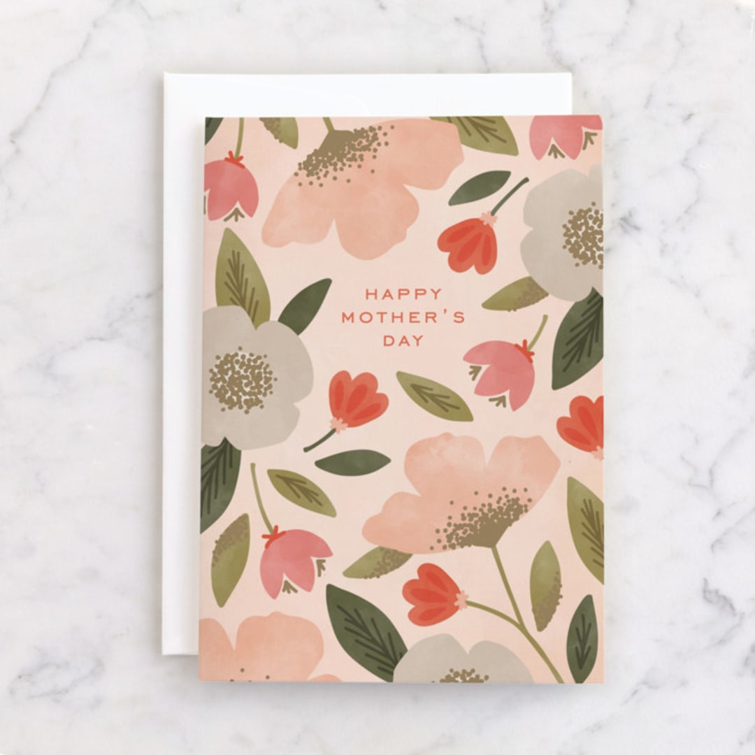 "Spring Day" - Single Greeting Cards in Rose by Michelle Taylor - Front