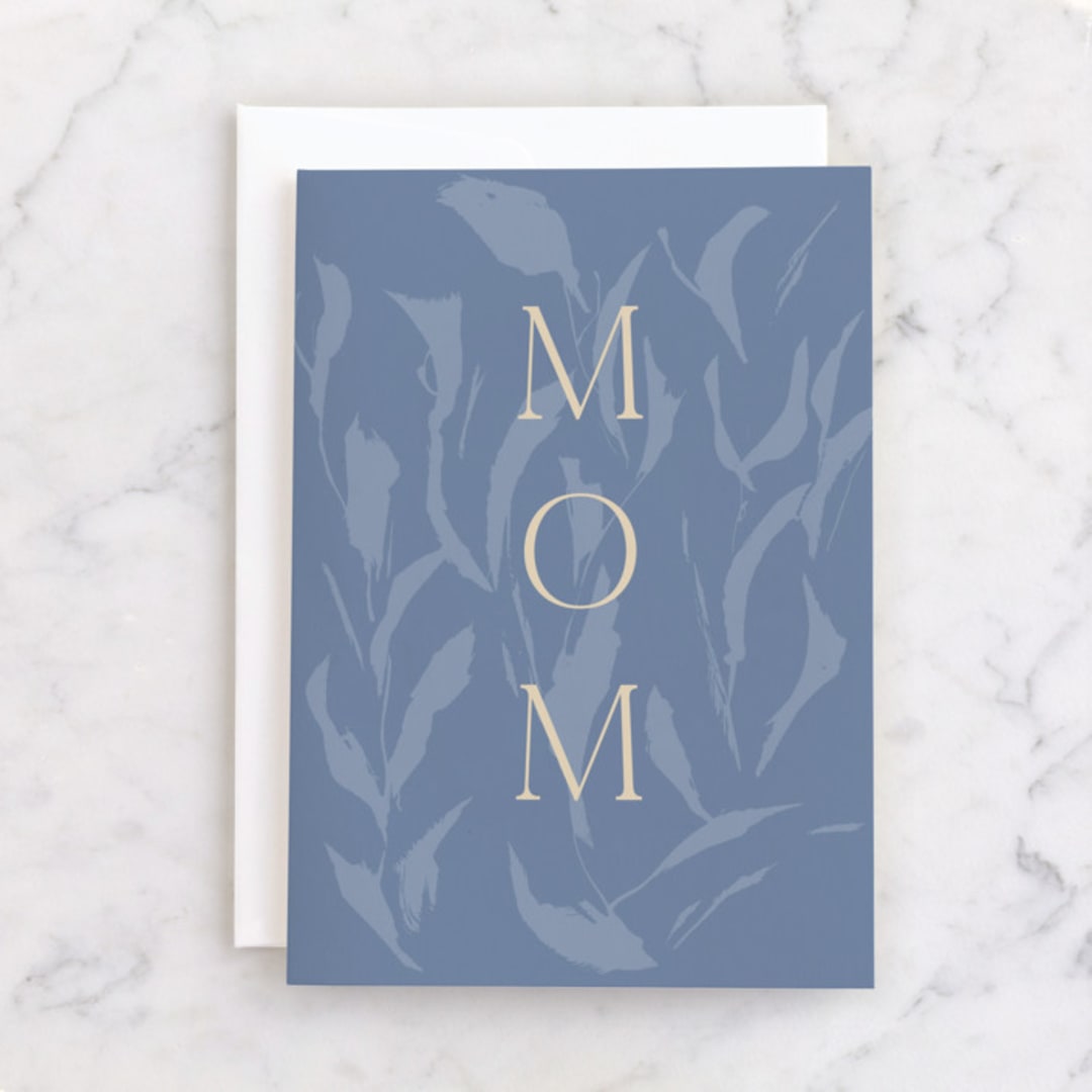 "Blooming Vines" - Single Greeting Cards in Bluebell by Lindsay Megahed - Front