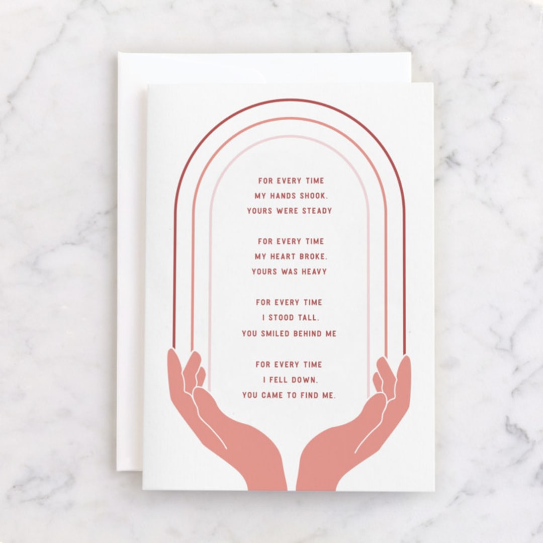 "every time" - Single Greeting Cards in Pearl by Kamala Nahas - Front