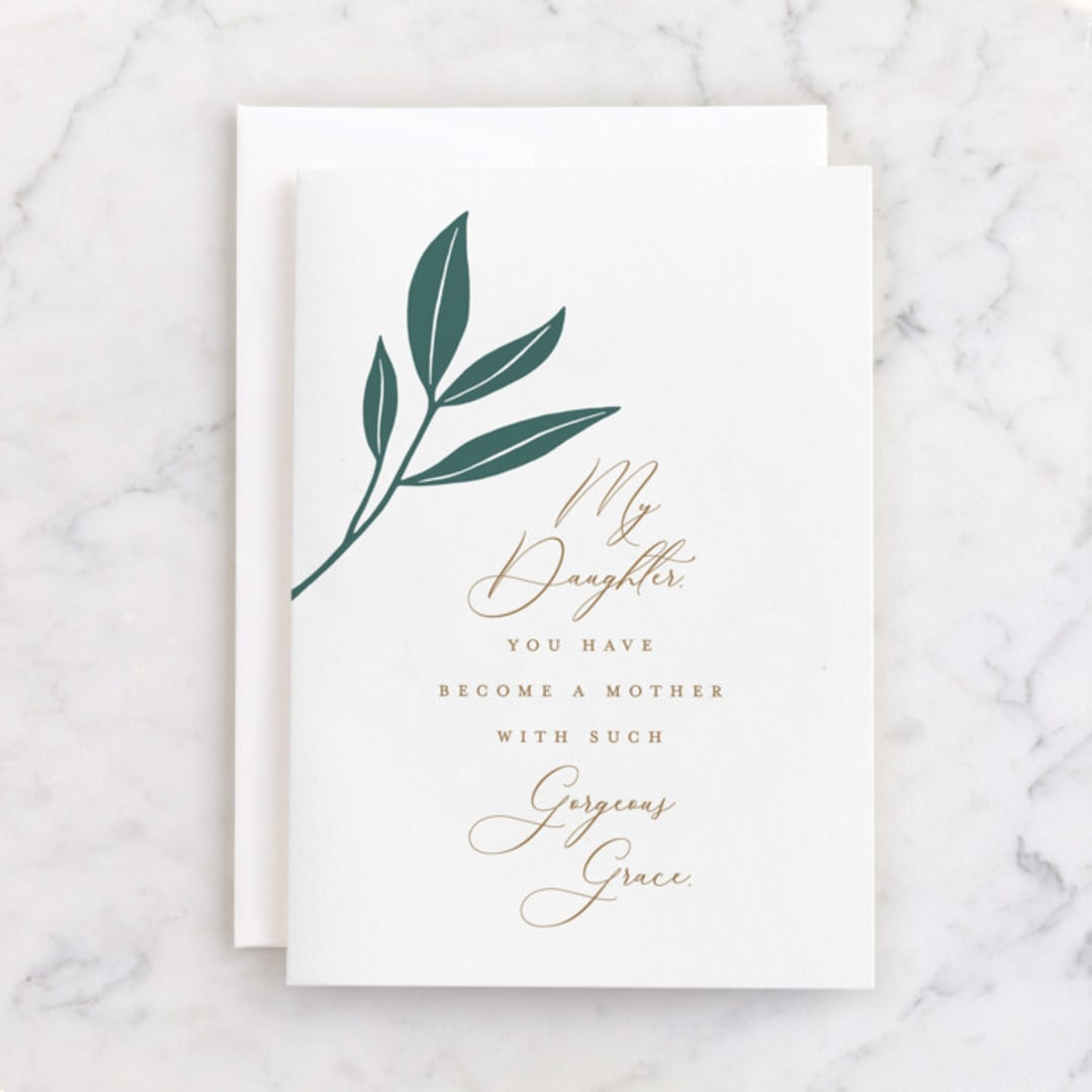 "Gorgeous Grace" - Single Greeting Cards in Powder by Jayne Alfieri - Front