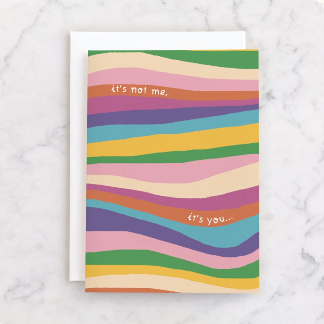 "it's you" - Single Greeting Cards in Rainbow by letterfix - Front