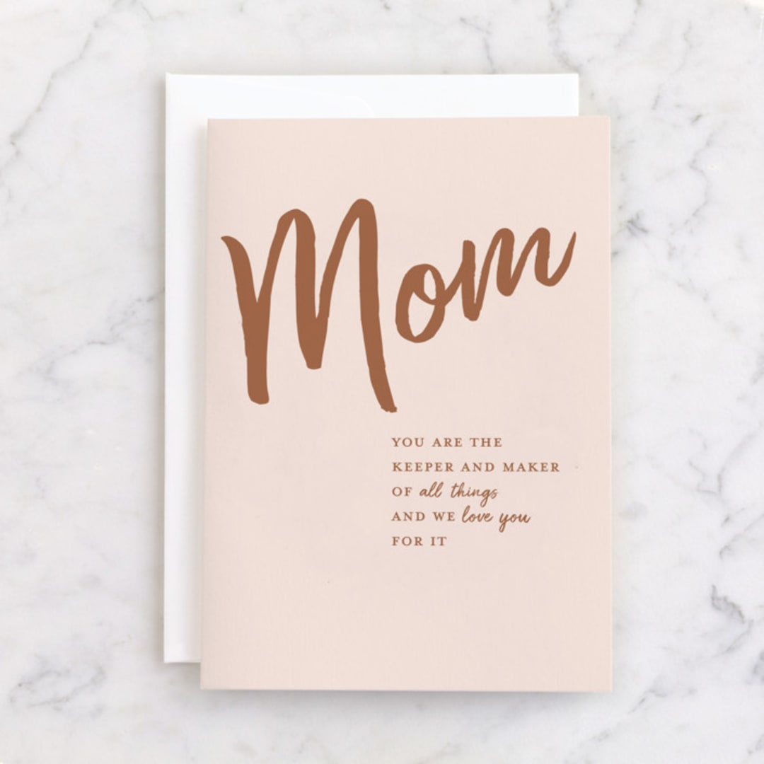 "Of All Things" - Single Greeting Cards in Blush by Alethia Frye - Front