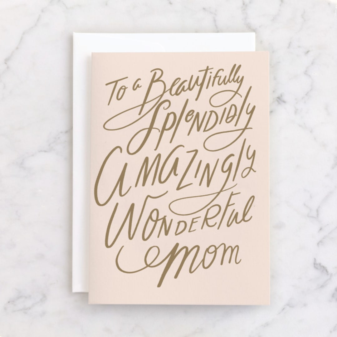 "Splendid" - Single Greeting Cards in Carnation by Hannah Williams - Front
