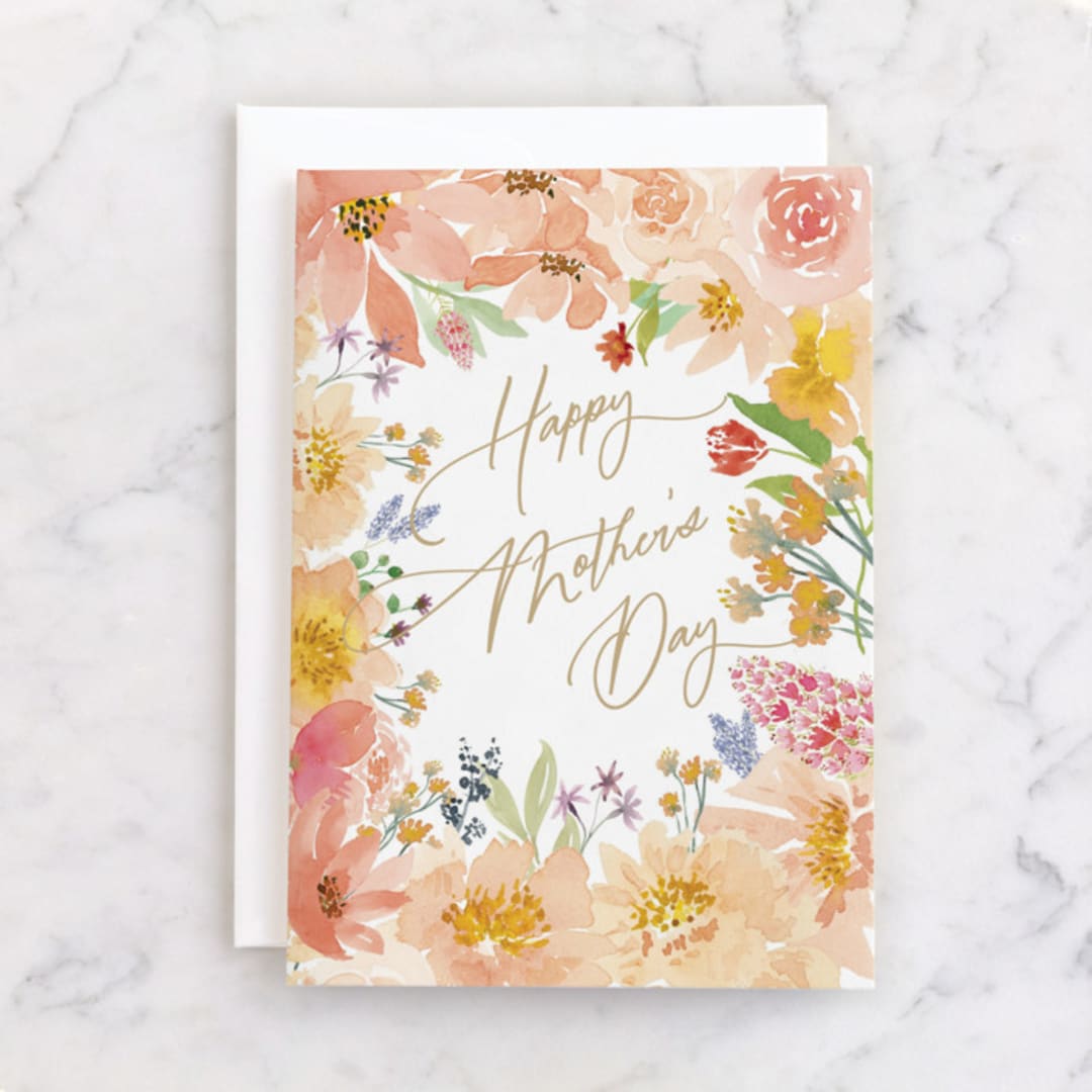 "Sunny Border" - Single Greeting Cards in Flowers by Erika Firm - Front