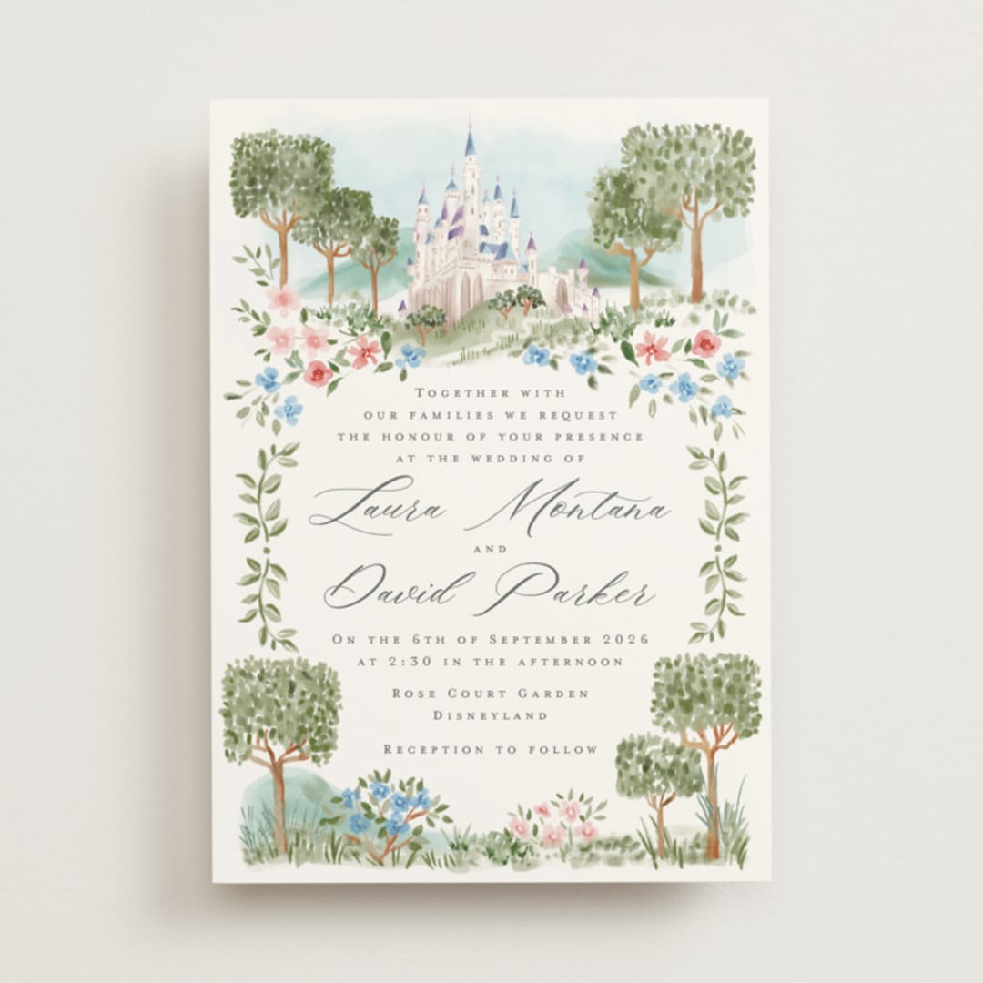 "Disney's Once Upon In a Dream" - Wedding Invitations in Spring by Petra Kern - Front
