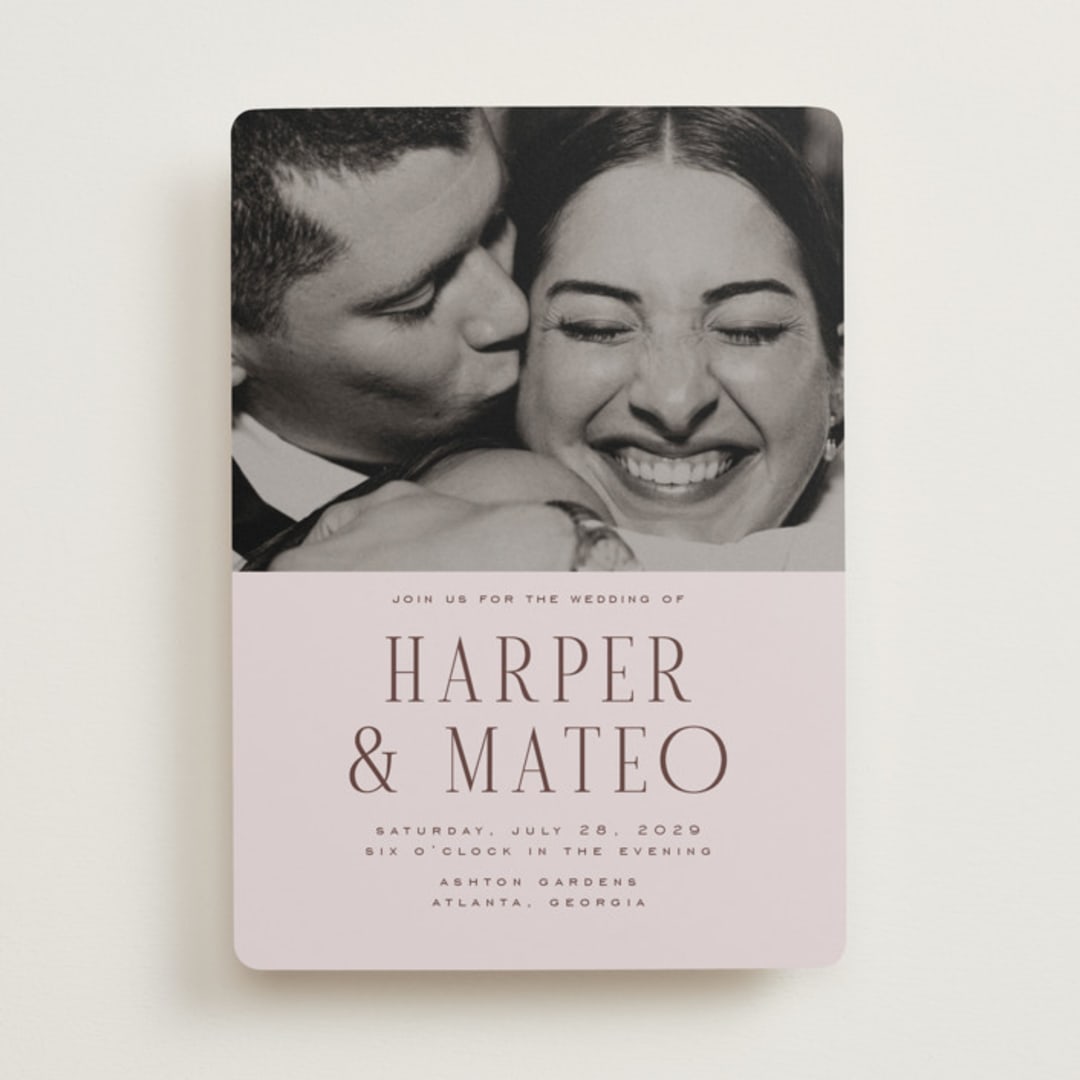 "Close-up" - Wedding Invitations in Rose by Nicole Walsh - Front