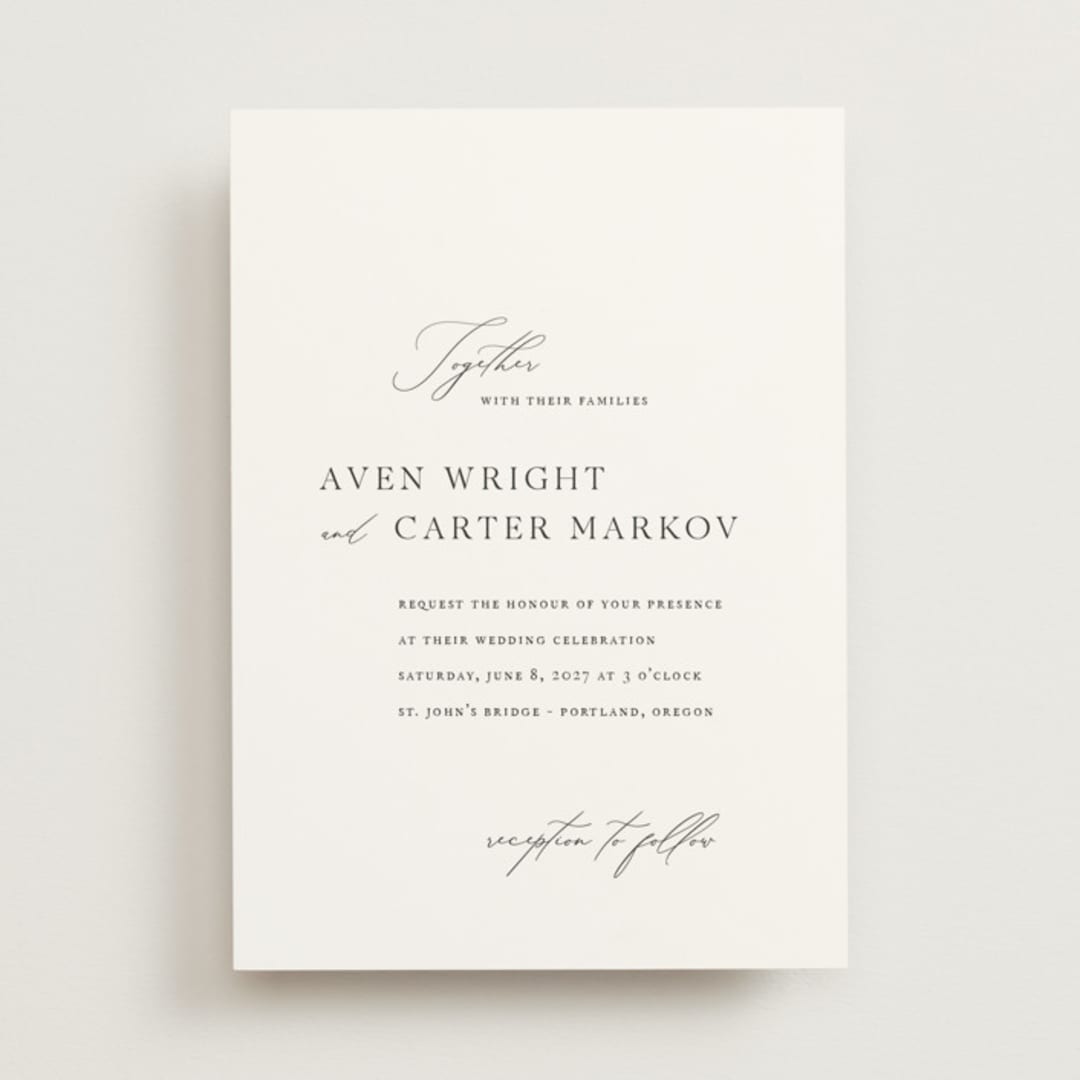 "Storybook" - Wedding Invitations in Ink by Jennifer Postorino - Front