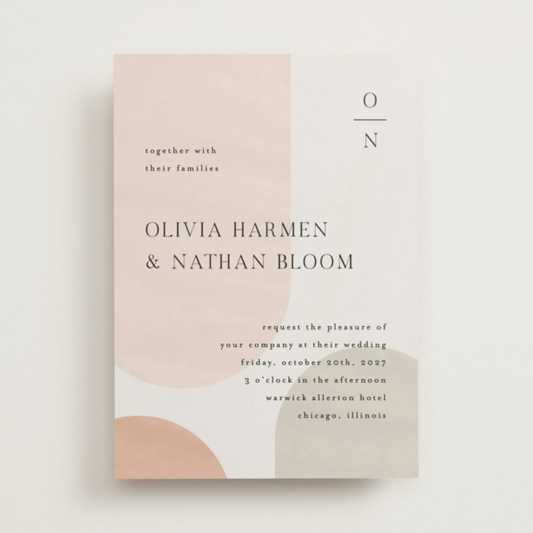 "Curves" - Wedding Invitations in Cafe by Pixel and Hank - Front