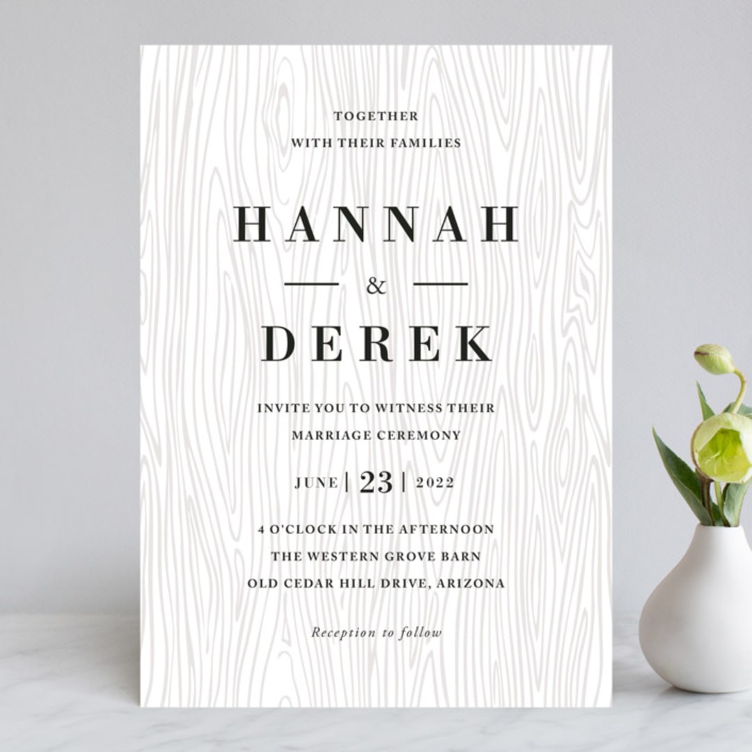 "Rustic Grain" - Wedding Invitations in Ashwood by Oma N. Ramkhelawan - Front