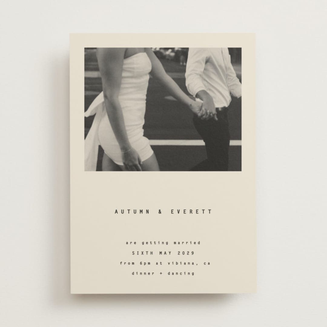 "Nonnette" - Wedding Invitations in Vanilla by Blustery August - Front